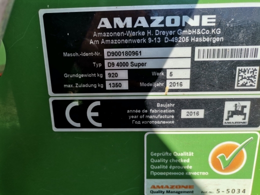 Сеялка за слети култури Amazone D9 4000 Super  6